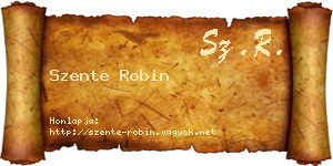 Szente Robin névjegykártya